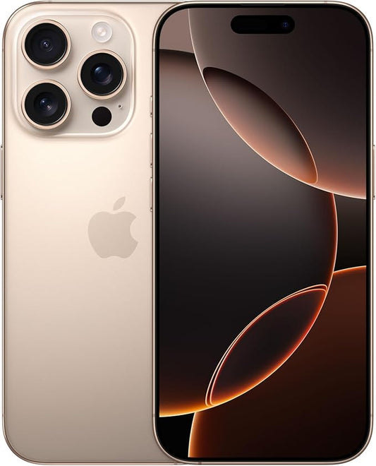 iPhone 16 pro Telefono 5G con Controllo fotocamera, Dolby Vision 4K a 120 fps; Titanio Sabbia