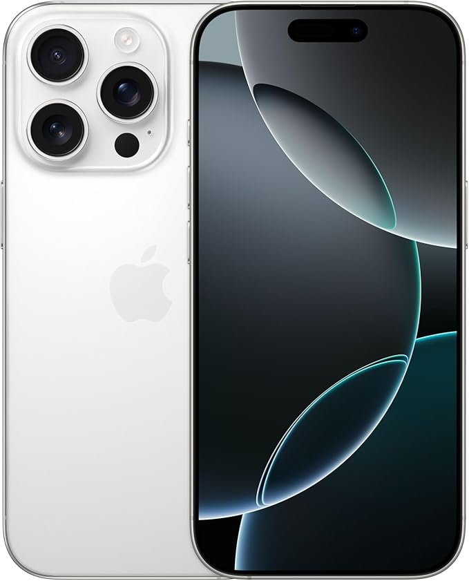 iPhone 16 Pro Telefono 5G con Controllo fotocamera, Dolby Vision 4K a 120 fps; pro Titanio Bianco
