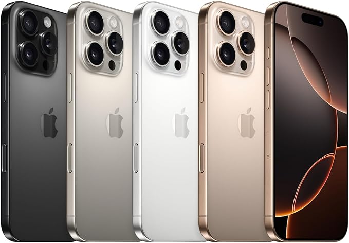iPhone 16 Pro Telefono 5G con Controllo fotocamera, Dolby Vision 4K a 120 fps; pro Titanio Bianco