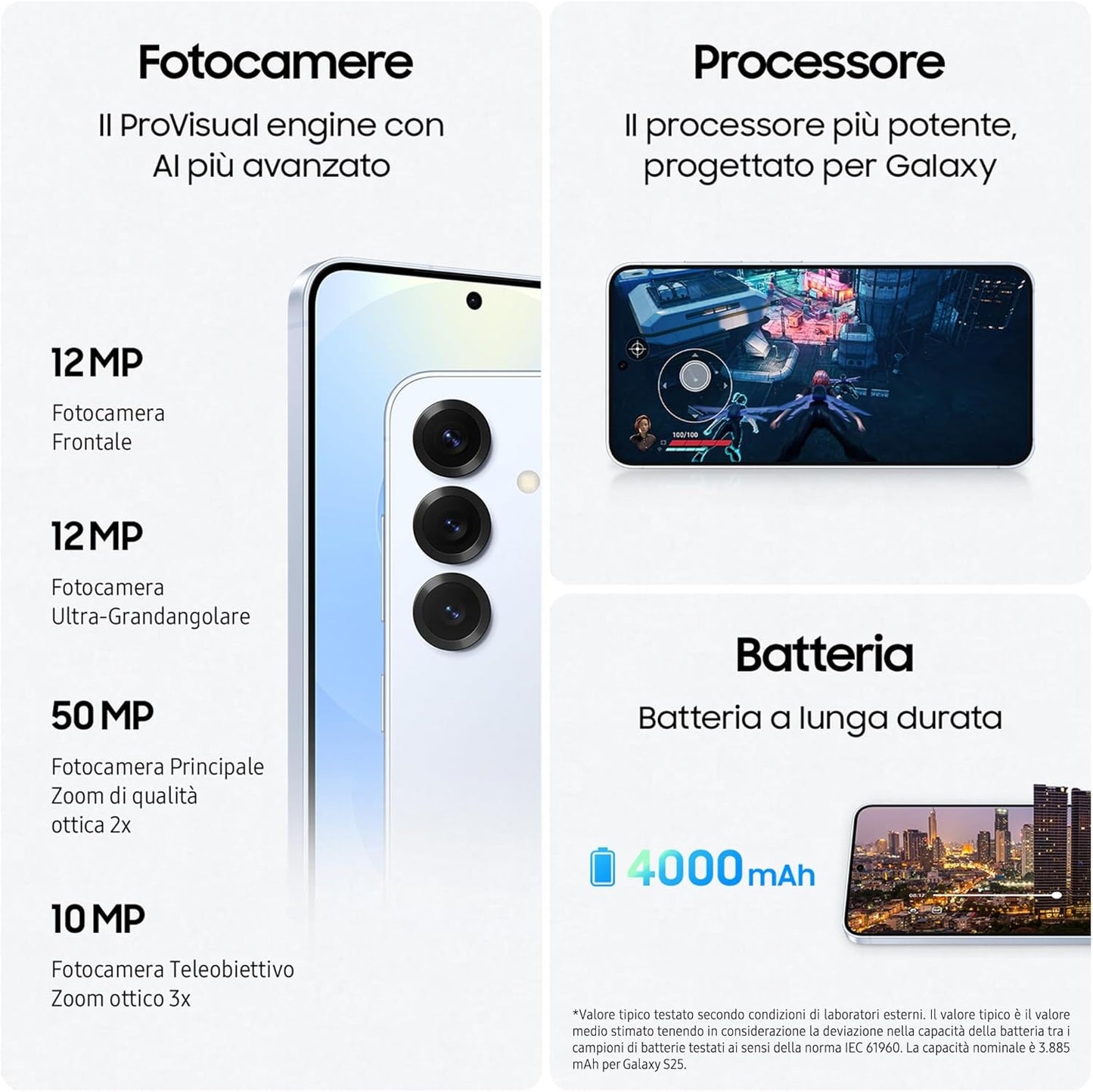 Samsung Galaxy S25 – 6.2", 12GB RAM, 256GB, Icy Blue