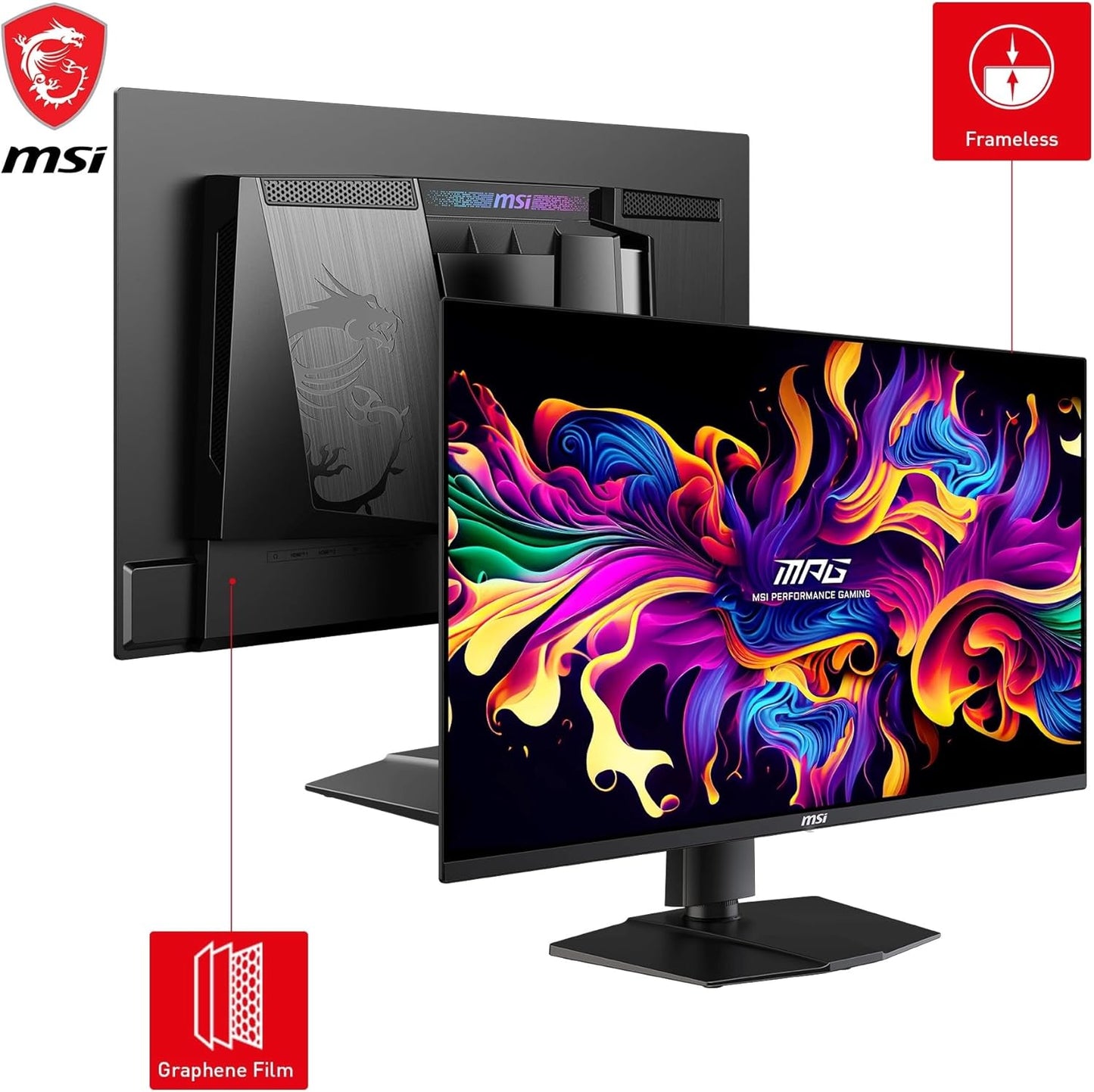 MSI MPG271QRX QD-OLED – Monitor Gaming 26,5" WQHD 360Hz, Quantum Dot OLED 10-bit, 0,03ms