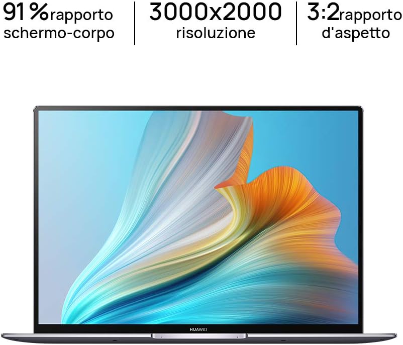 Huawei Notebook MateBook X Pro  FullView 13.9 Intel i5  1135 RAM 16GB SSD 512GB Windows 10 Home Grigio