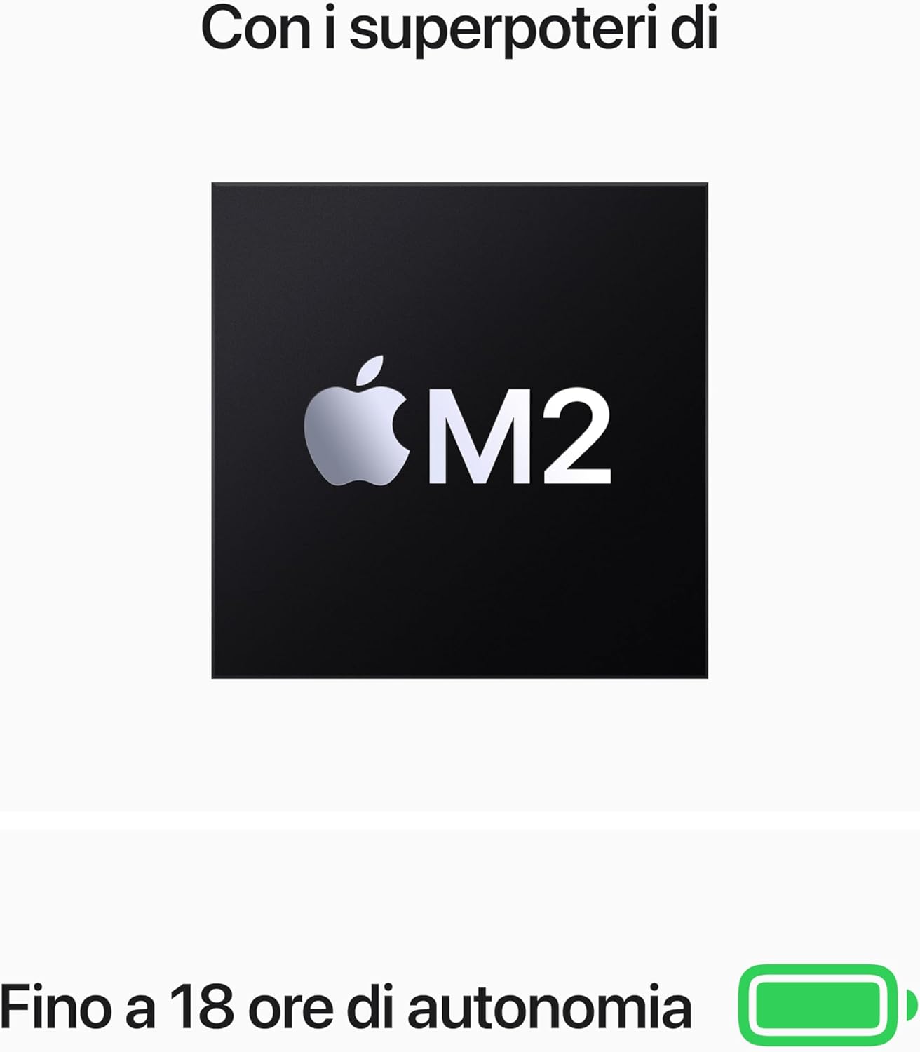 Apple MacBook Air 13" (2022) – M2, 16GB RAM, 256GB SSD, Mezzanotte