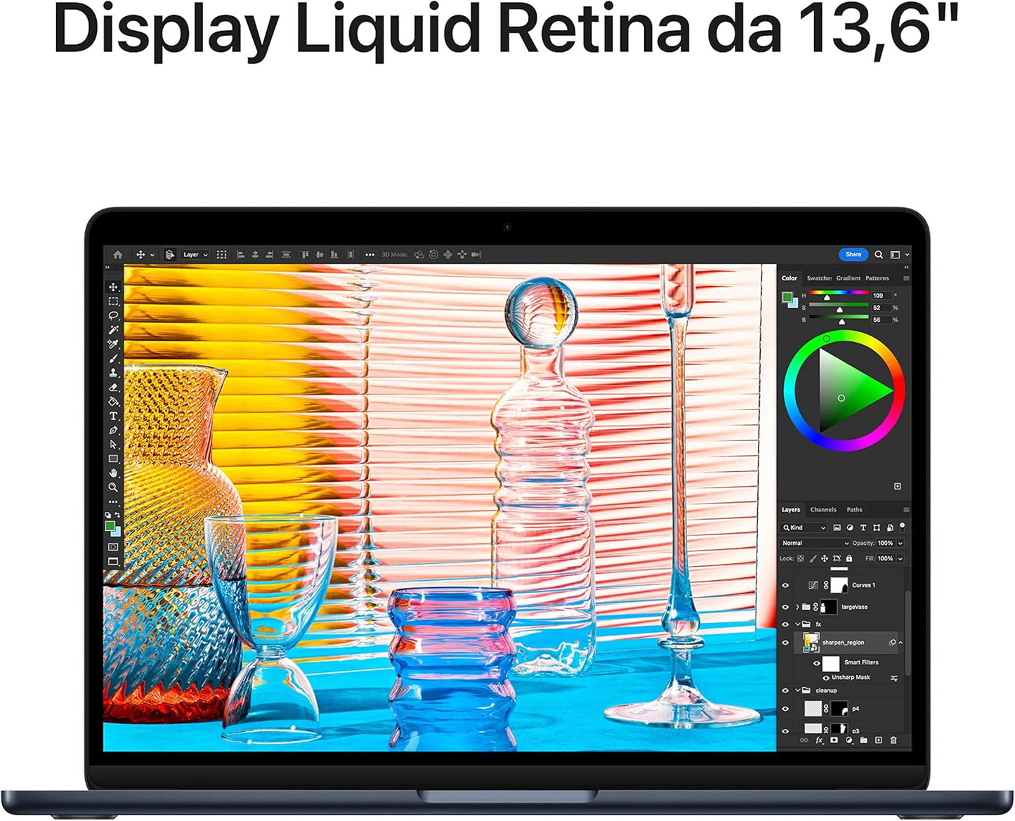 Apple MacBook Air 13" (2022) – M2, 16GB RAM, 256GB SSD, Mezzanotte