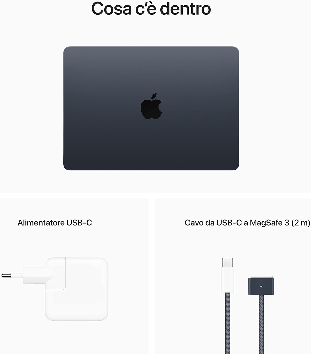 Apple MacBook Air 13" (2022) – M2, 16GB RAM, 256GB SSD, Mezzanotte