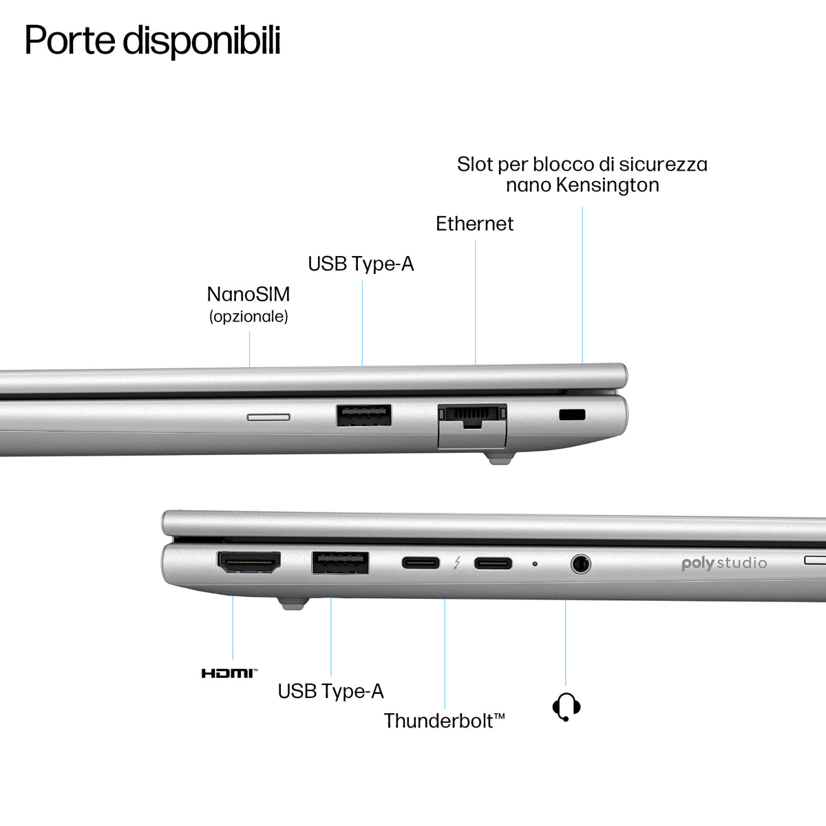 HP EliteBook 6 G1i 13" Core Ultra 5 225U – dettaglio