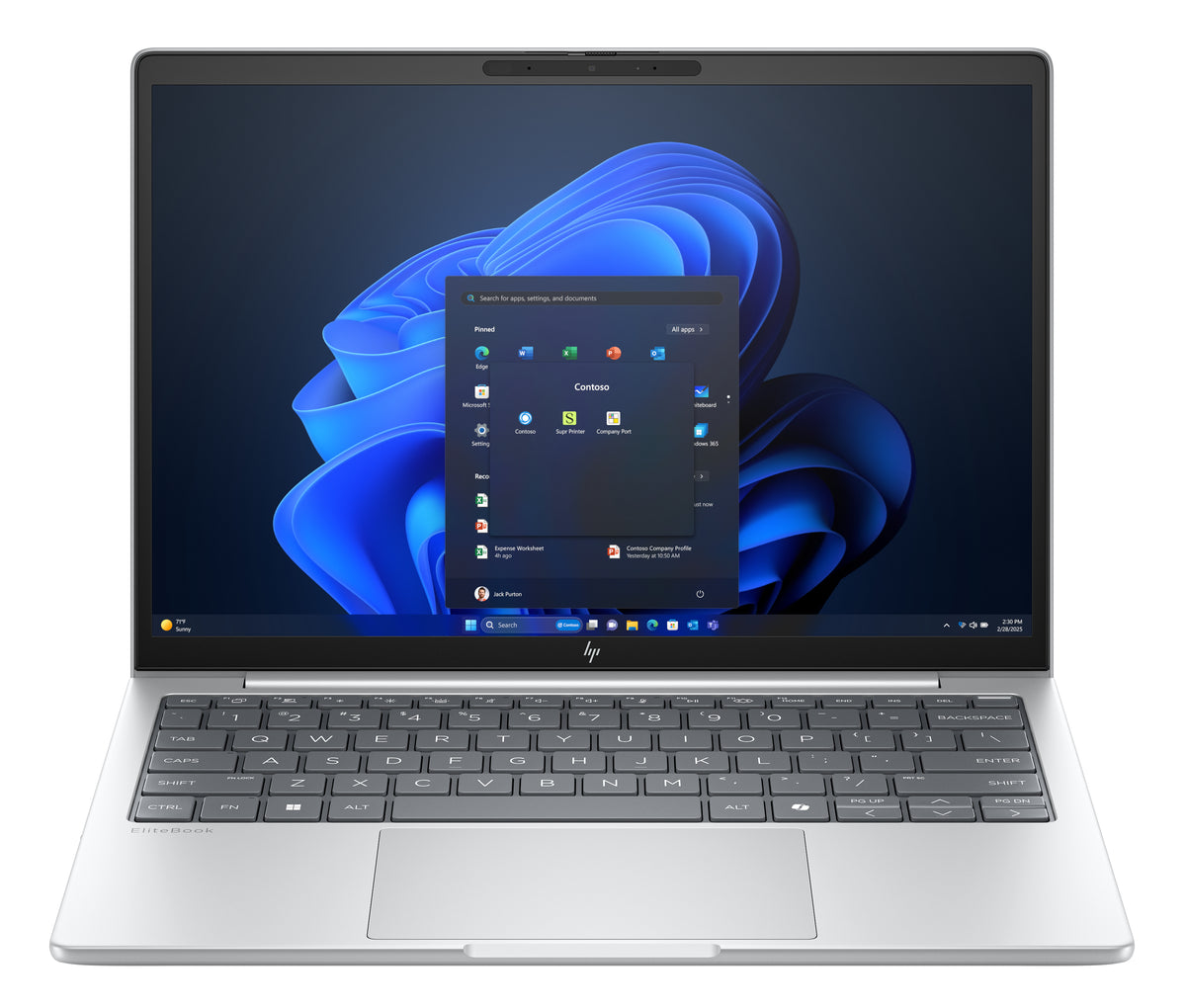 HP EliteBook 8 G1i 13" Core Ultra 5 225U – vista frontale