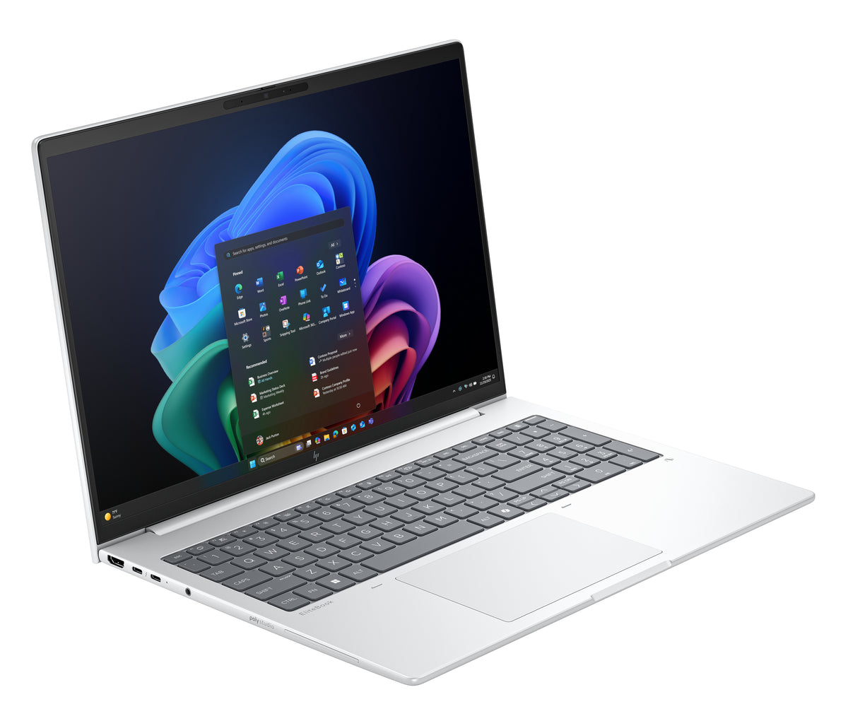 HP EliteBook 8 G1i 16" 5G Core Ultra 7 256V – vista laterale destra