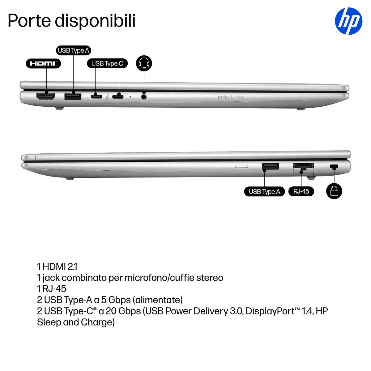 HP ProBook 4 G1i 16" Core Ultra 5 225U – dettaglio