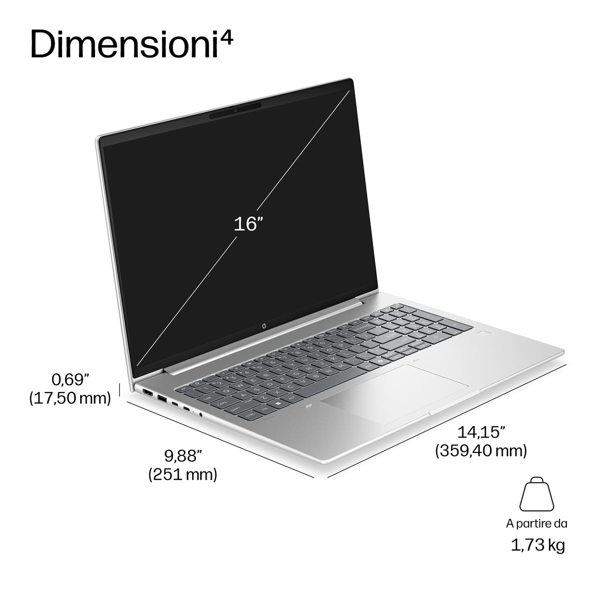 HP ProBook 4 G2a 16" Ryzen AI 5 430 – dettaglio