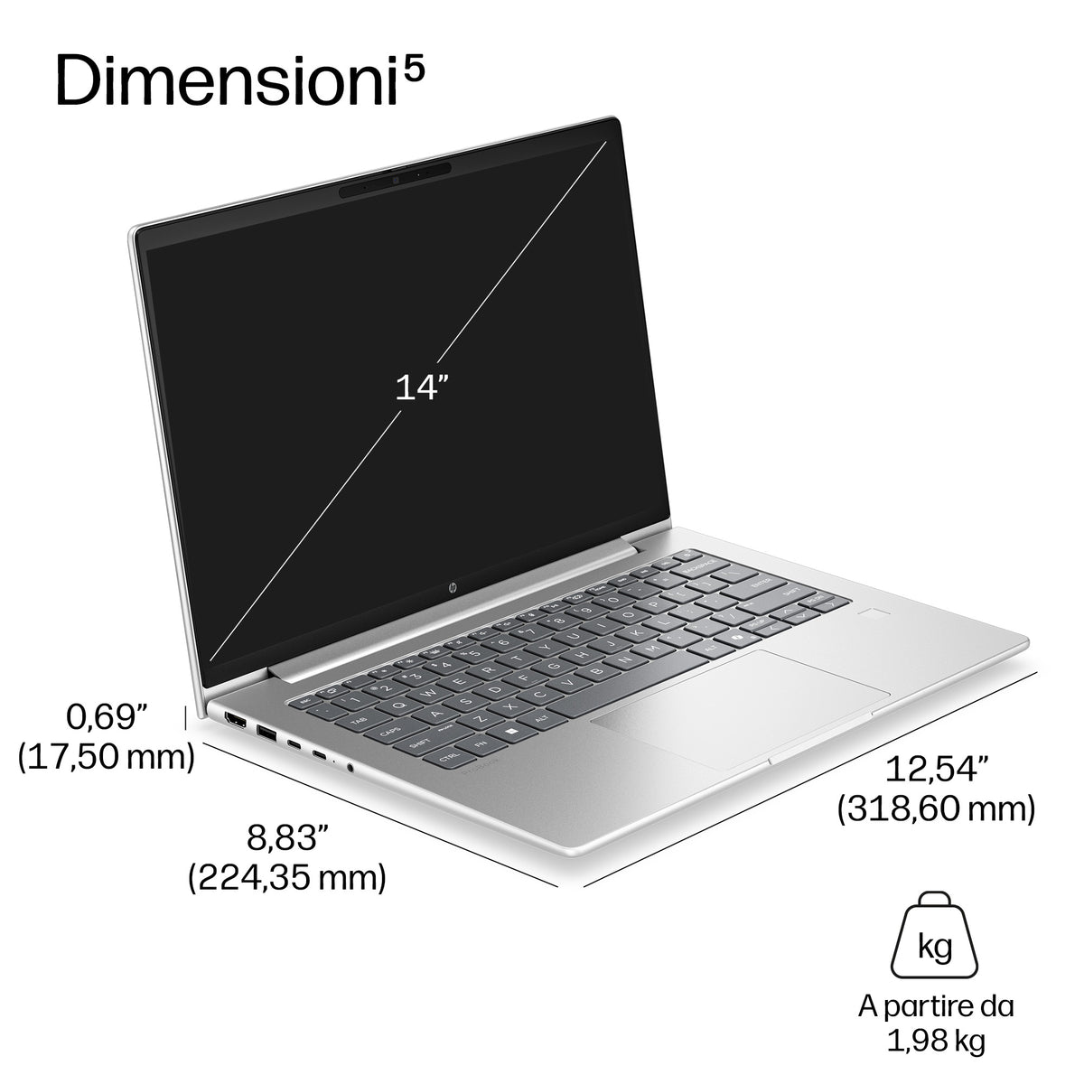 HP ProBook 4 G2i 14" Core Ultra 5 325 – dettaglio