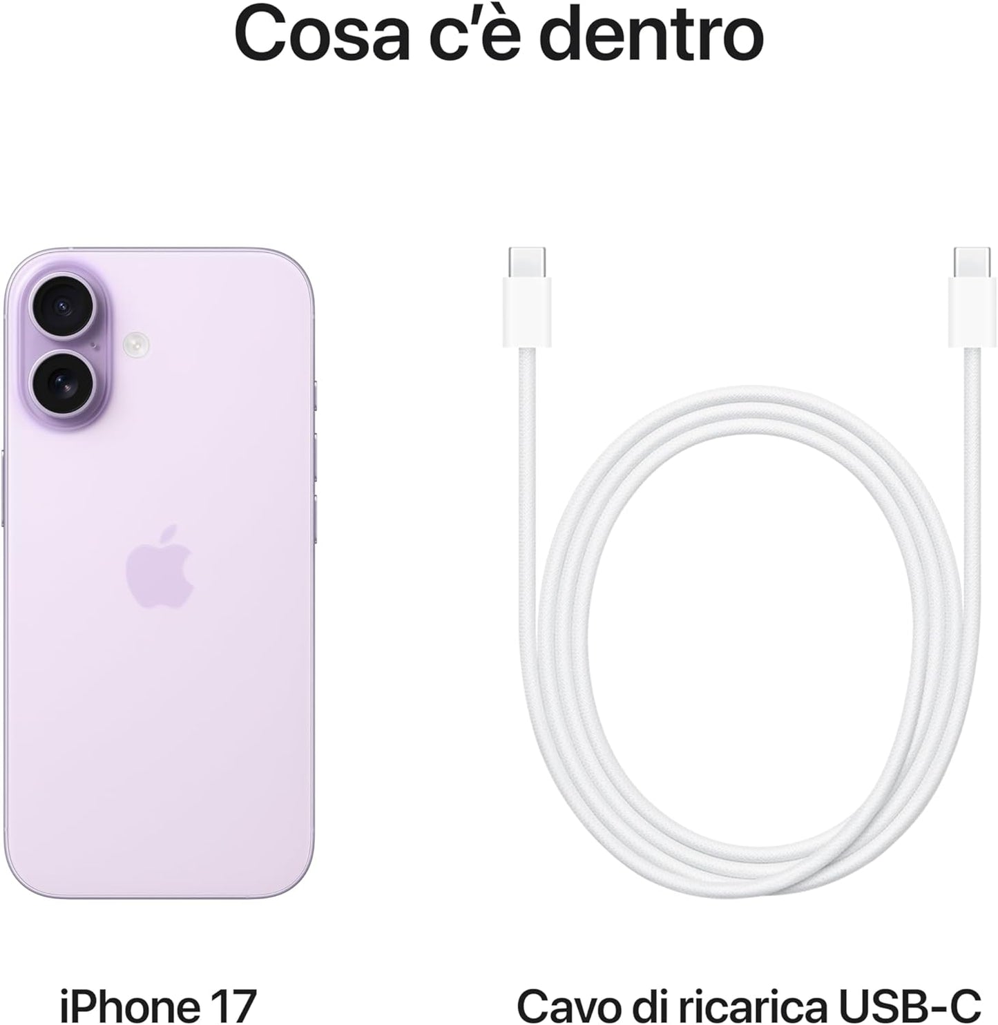 iPhone 17 (6,1") – Chip A19, Design Unibody, Fotocamera 48MP Lavanda