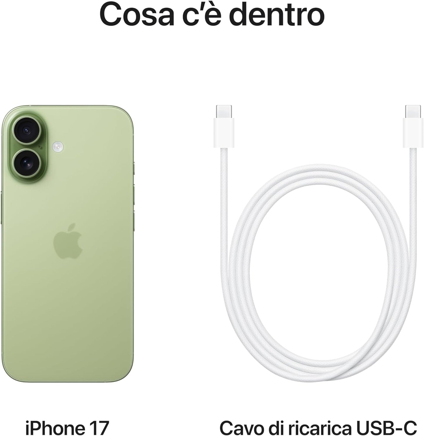 iPhone 17 (6,1") – Chip A19, Design Unibody, Fotocamera 48MP Salvia