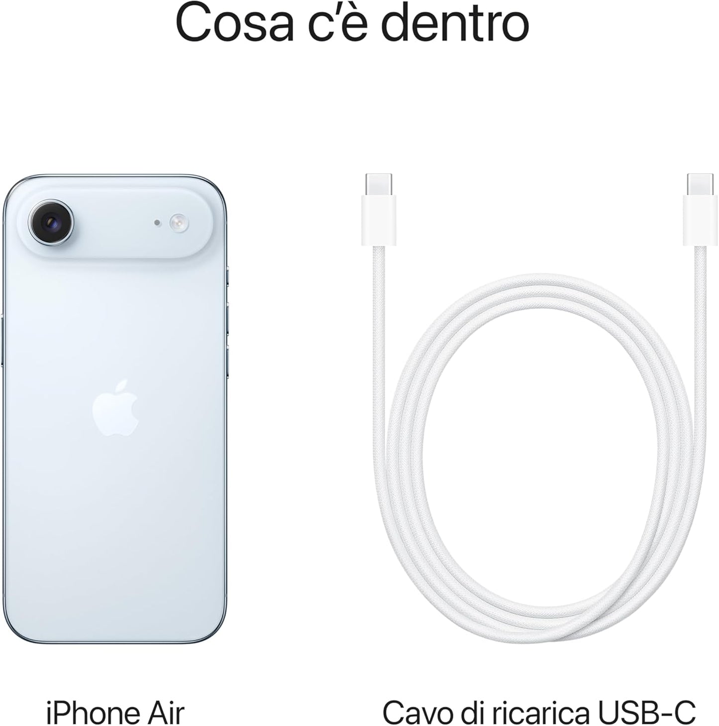 iPhone Air – 5,6 mm, Chip A19 Pro, Design in Titanio Sky Blue