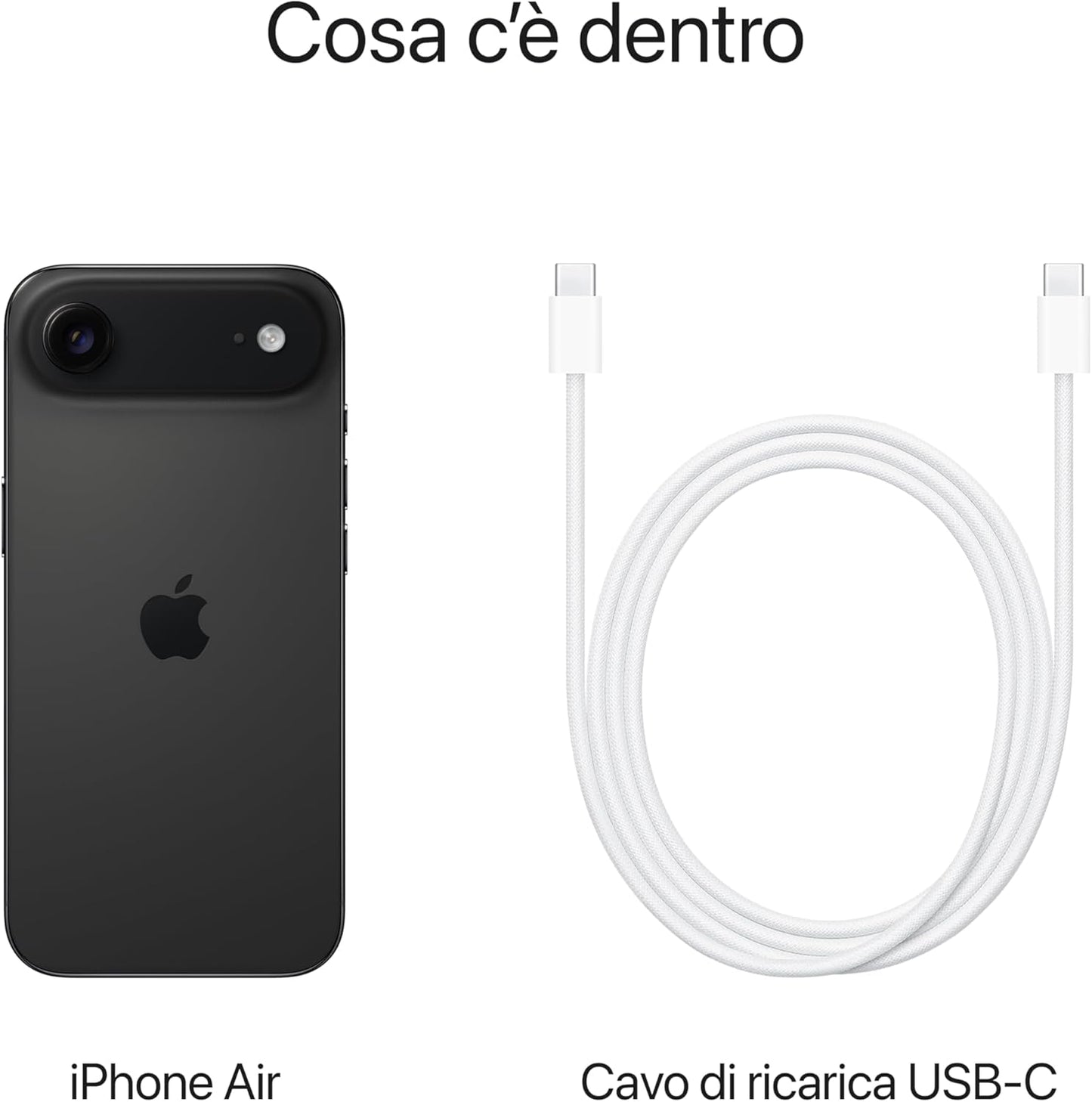 iPhone Air – 5,6 mm, Chip A19 Pro, Design in Titanio Space Black